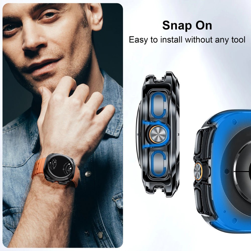Puchre-Schutzhülle mit Glas-Displayschutz für Galaxy Watch Ultra