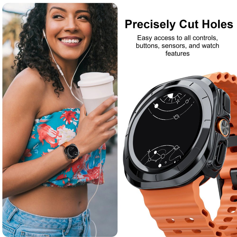 Puchre-Schutzhülle mit Glas-Displayschutz für Galaxy Watch Ultra