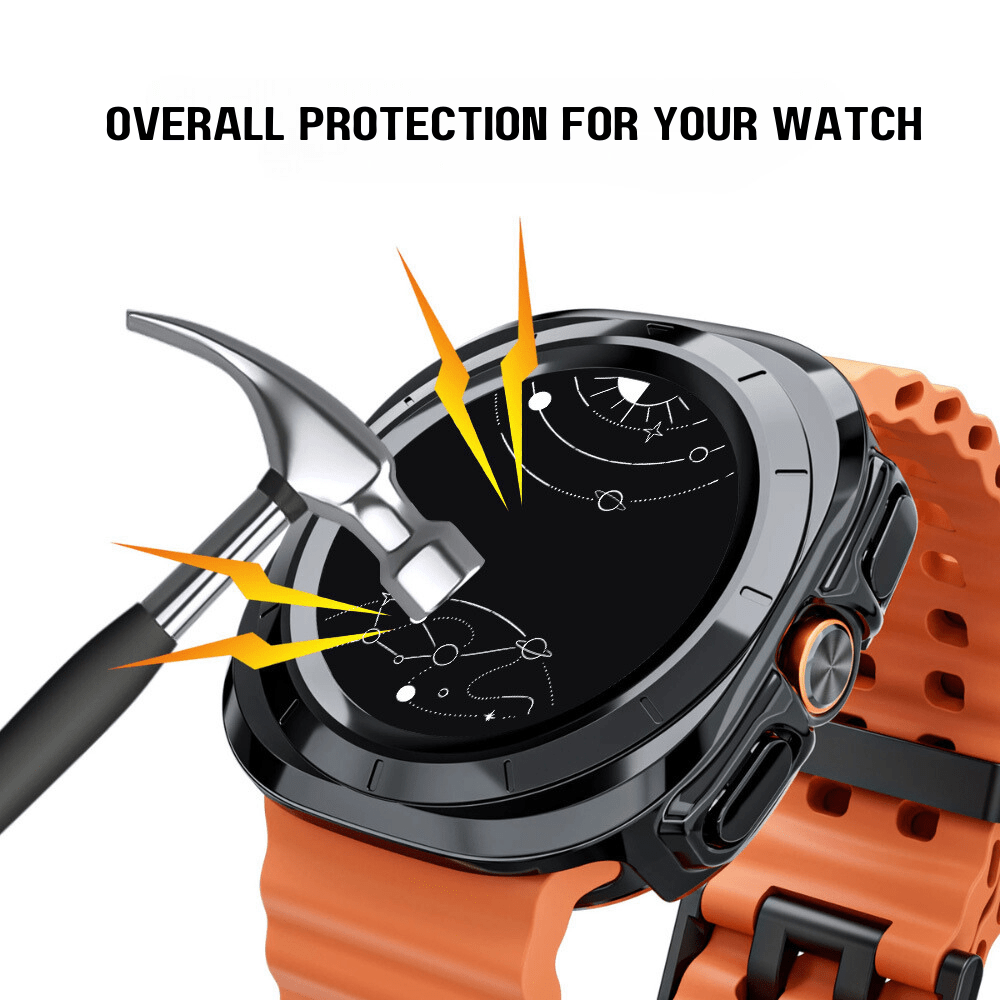 Puchre-Schutzhülle mit Glas-Displayschutz für Galaxy Watch Ultra