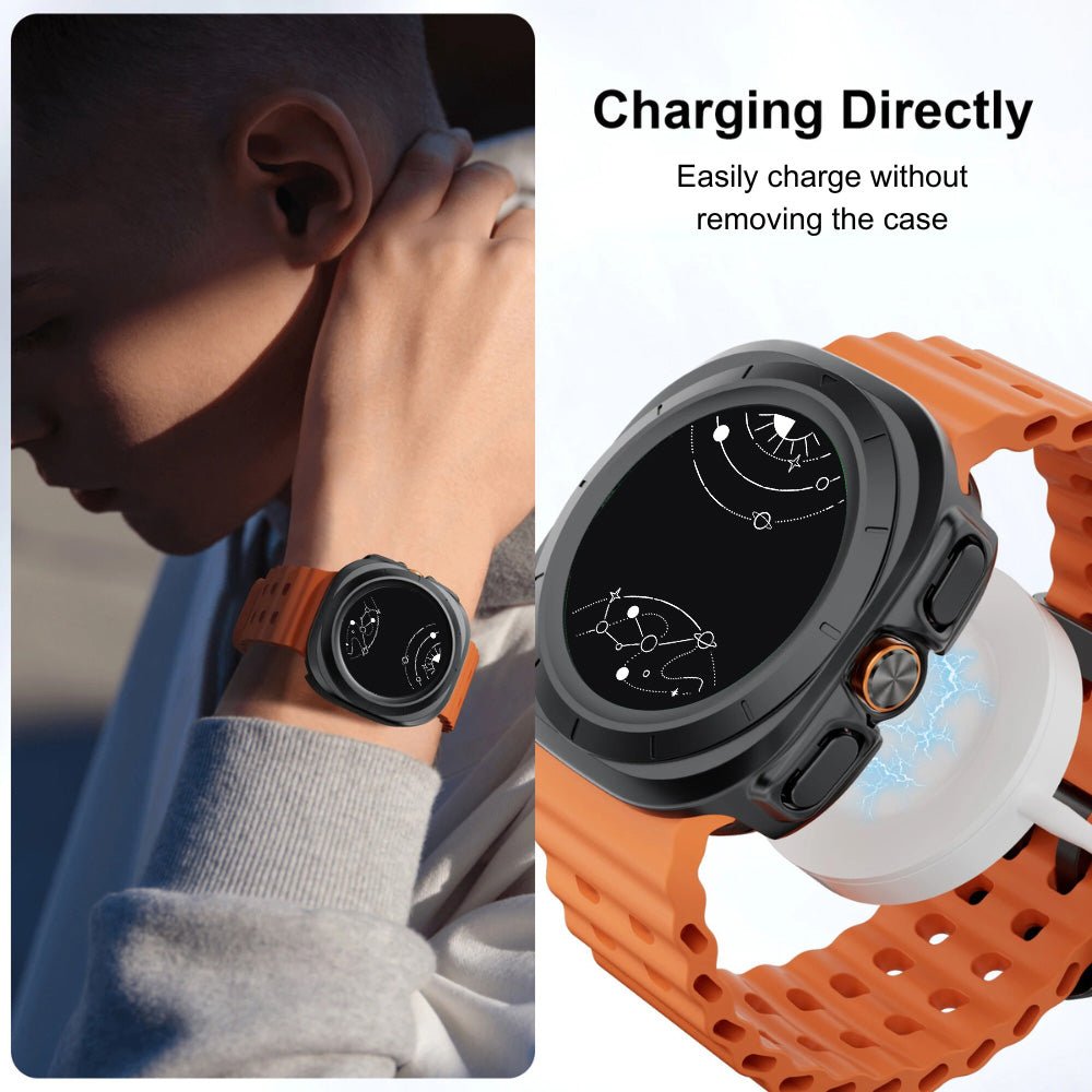 Puchre-Schutzhülle mit Glas-Displayschutz für Galaxy Watch Ultra