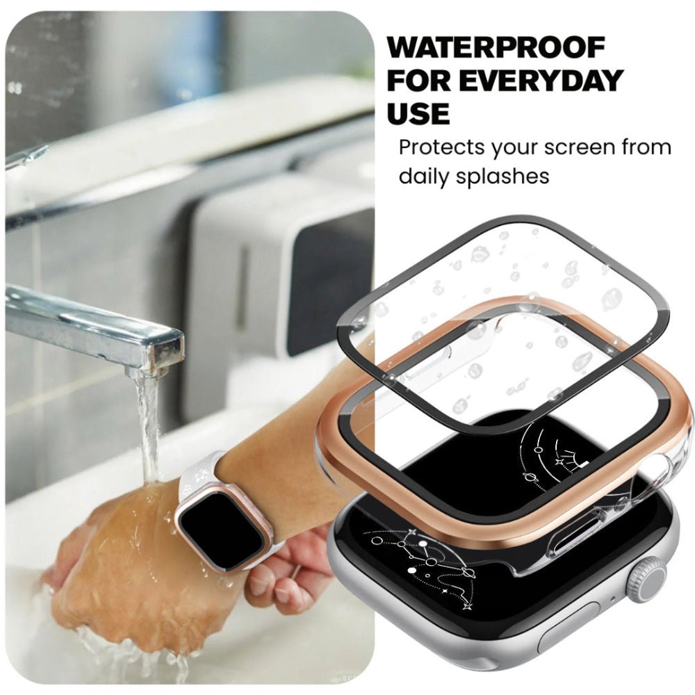 Sive Tempered Glass Metal Case for Apple Watch Series 10 - Astra Straps