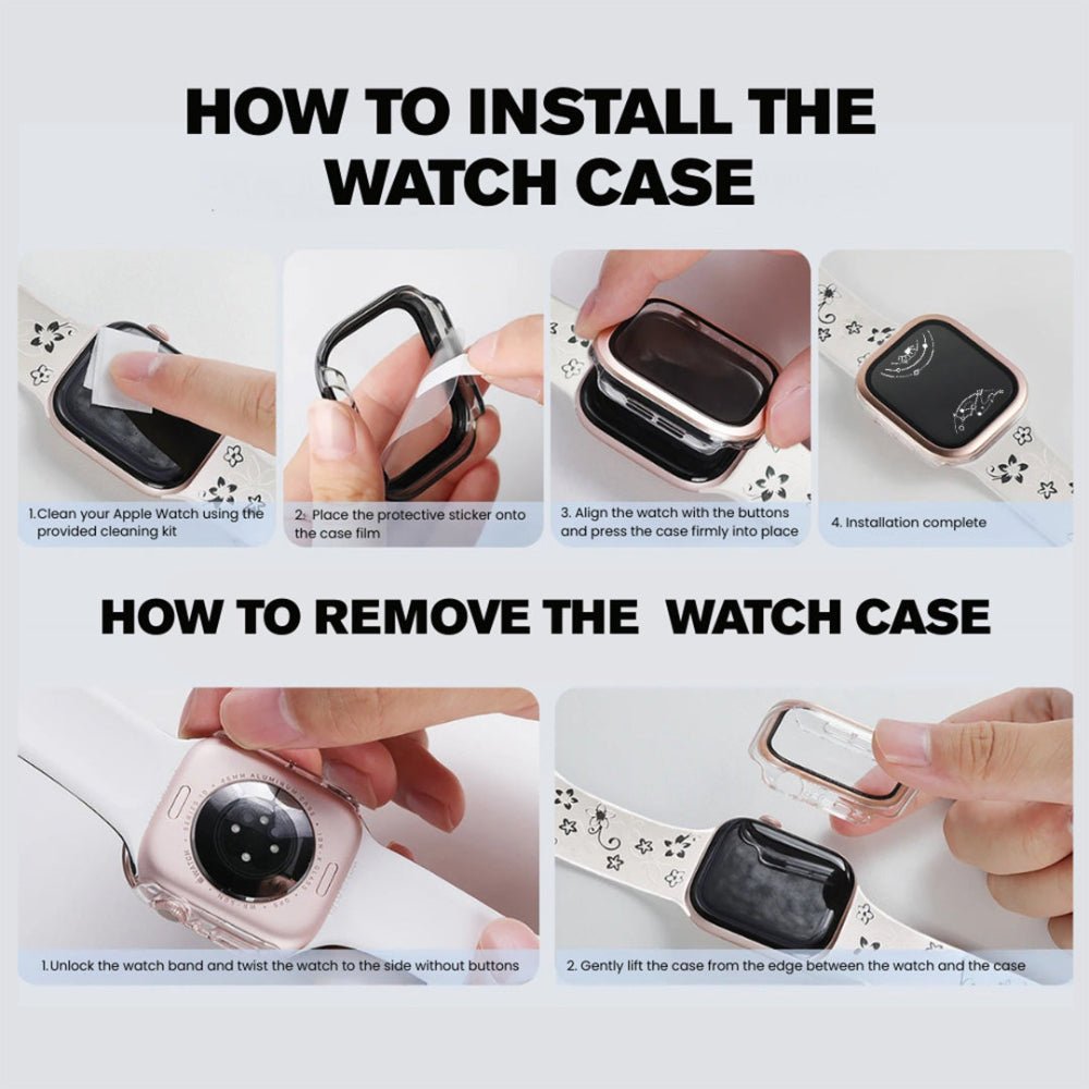 Sive Tempered Glass Metal Case for Apple Watch Series 10 - Astra Straps