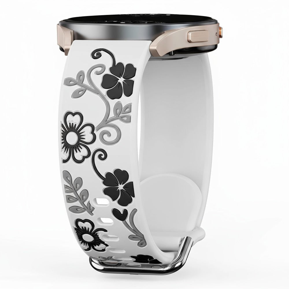 Teneo Engraved Floral Silicone Galaxy Band - Astra Straps