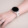 Teneo Graviertes Blumen Silikon Galaxy Armband