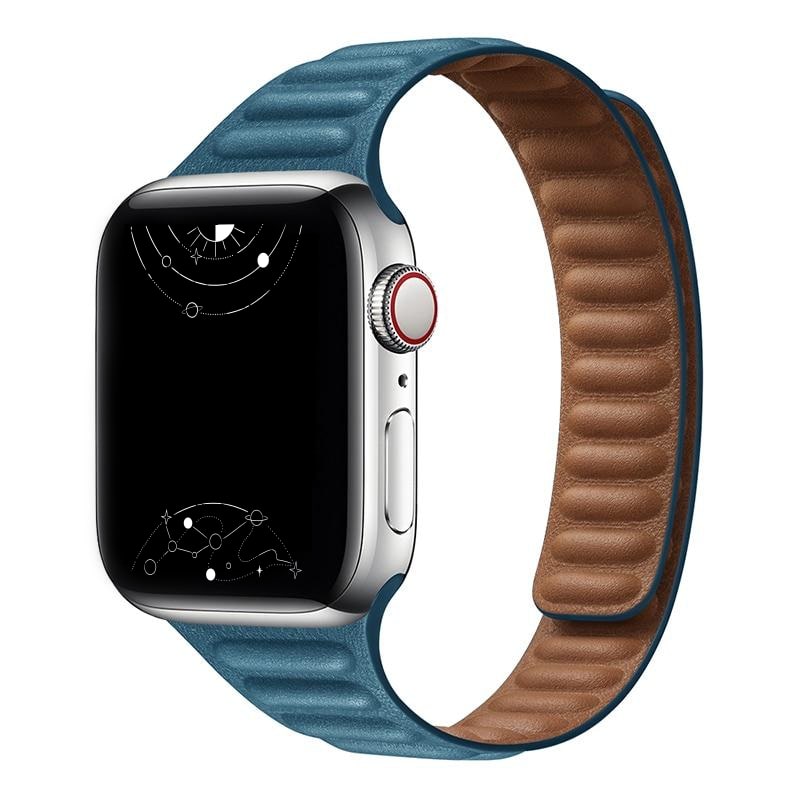 Vistel Slim Leather Link Band - Astra Straps
