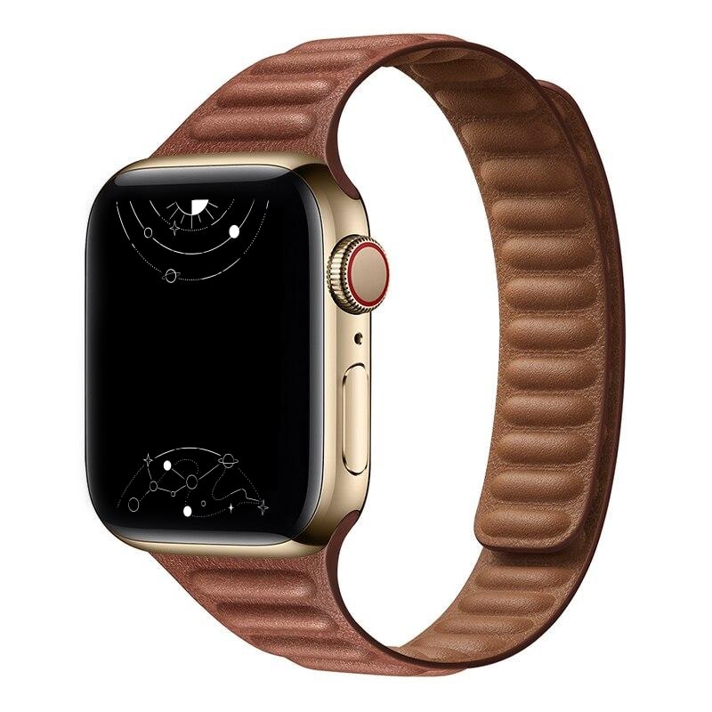 Vistel Slim Leather Link Band - Astra Straps
