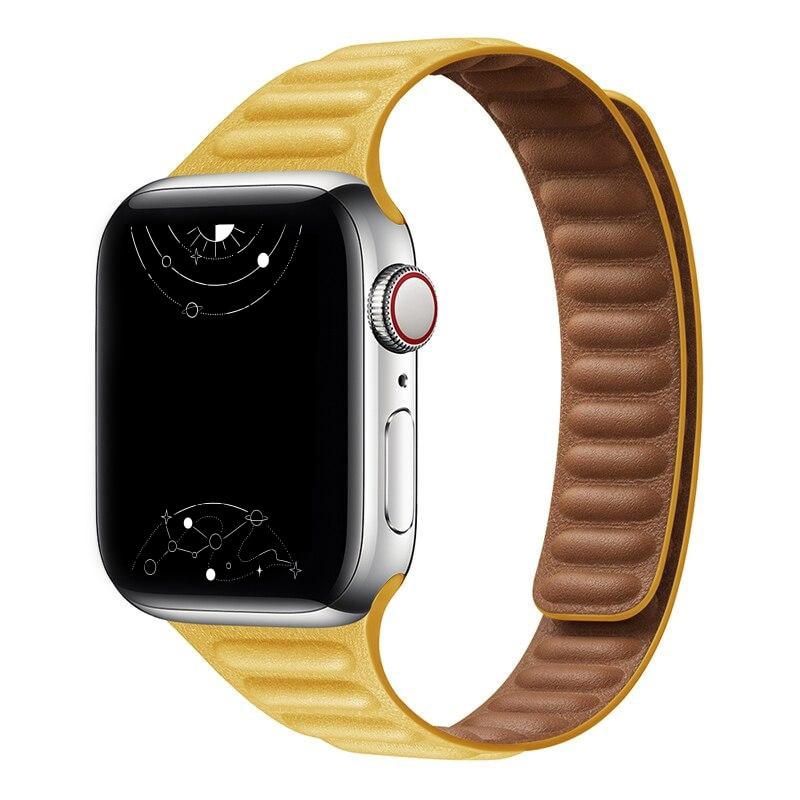Vistel Slim Leather Link Band - Astra Straps