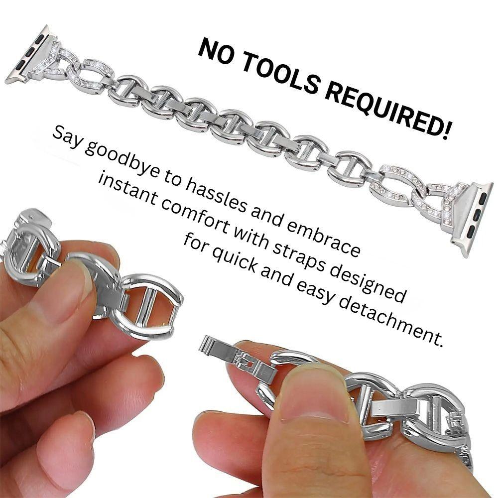 Decorus Slim Diamond Stainless Steel Band - Astra Straps DE